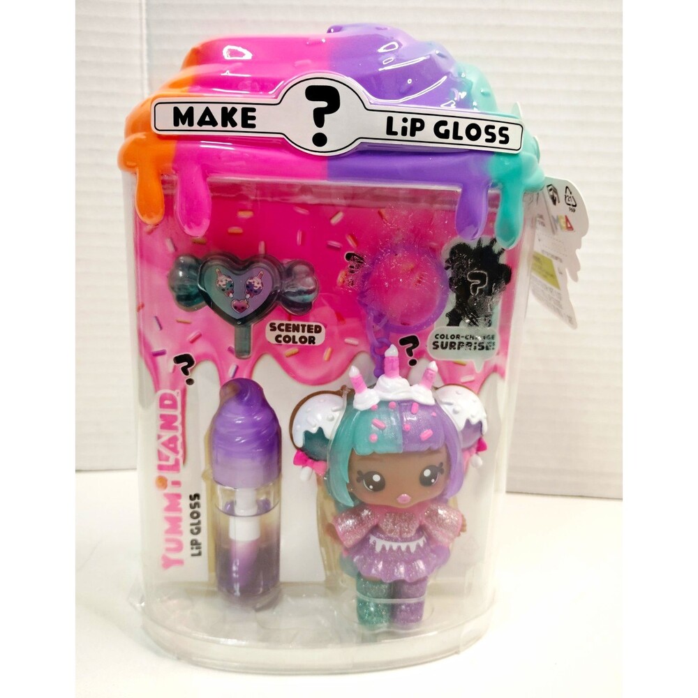 Yummi Land Sour Gummy Scented Liquid Lip Gloss Purple Glitter 0.17 fl oz